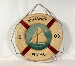 Americas Cup Life Ring Showing Yacht Reliance