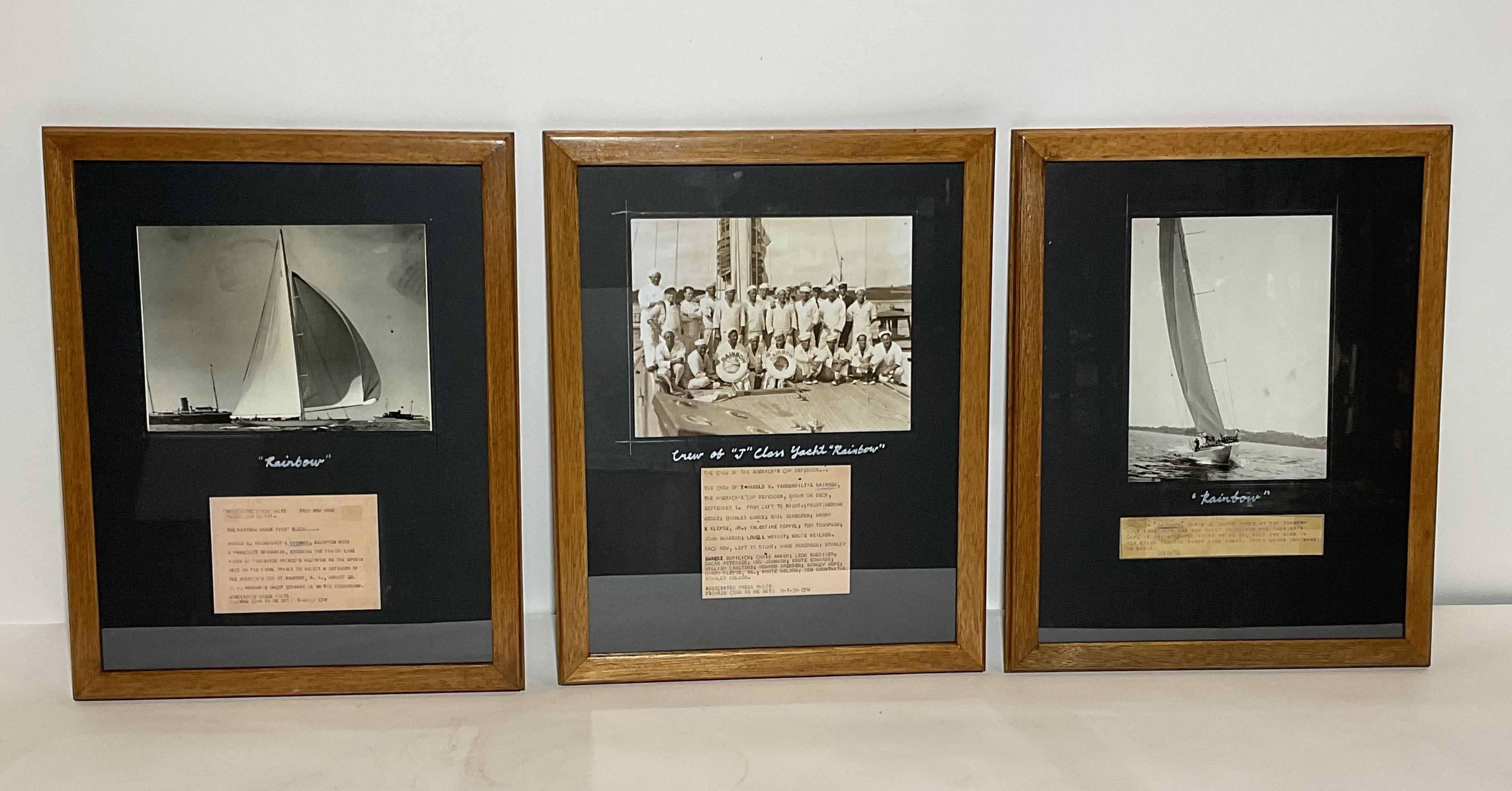 Photos de la Coupe des Amériques de 1934 arc-en-ciel Bon état - En vente à Norwell, MA
