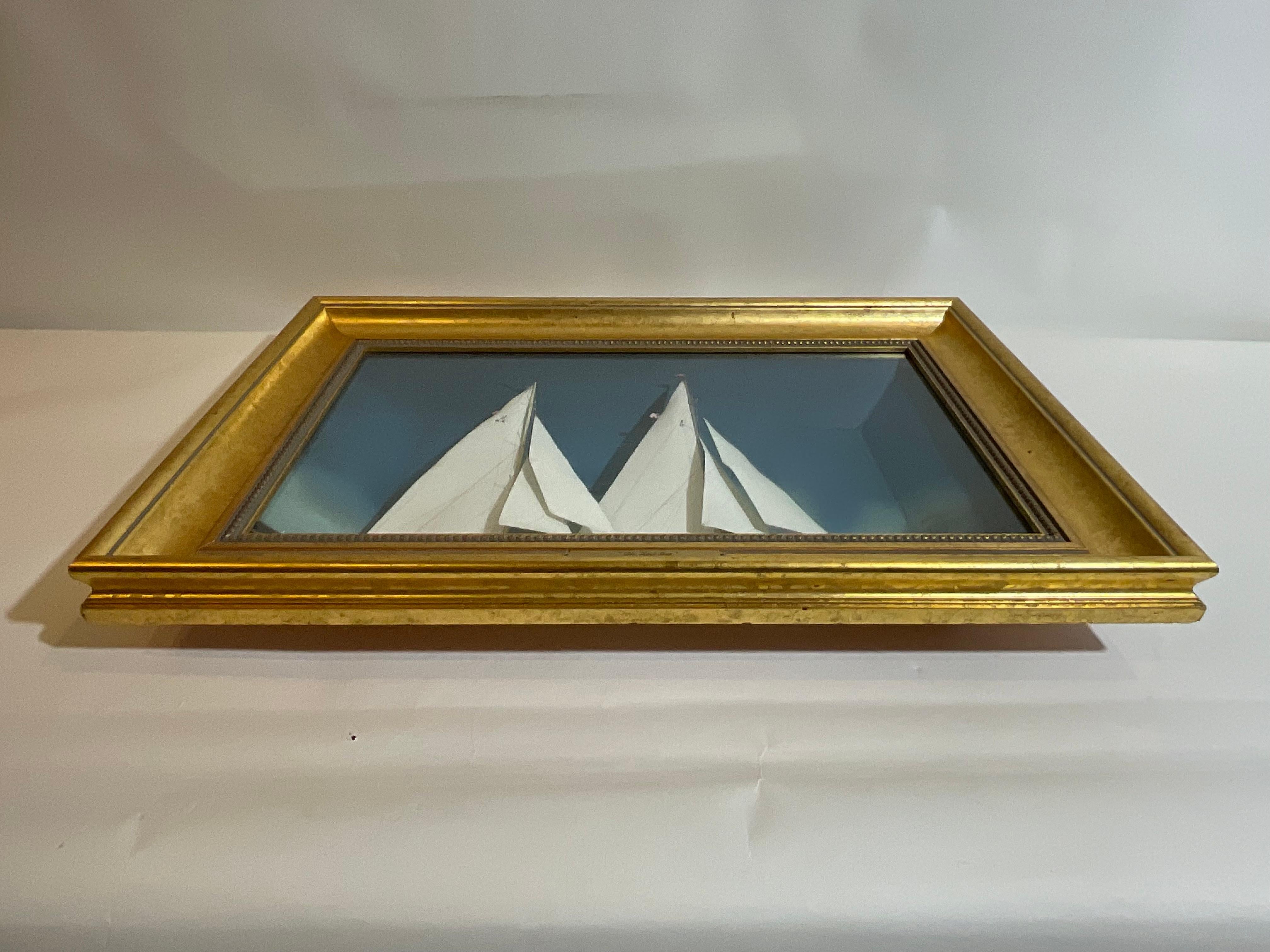 Americas Cup Yacht Wall Mount Diorama For Sale 7