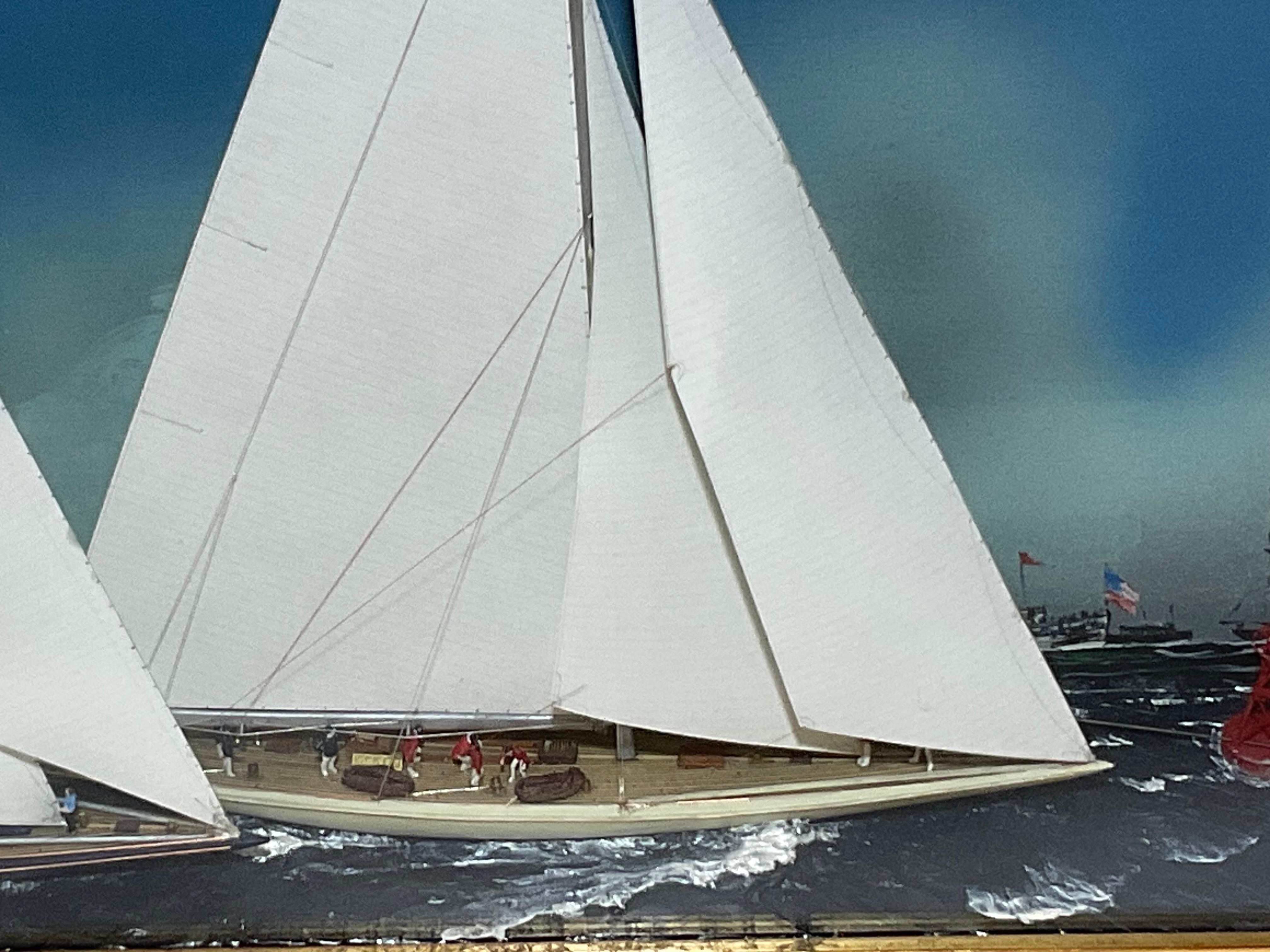 Americas Cup Yacht Wall Mount Diorama 3