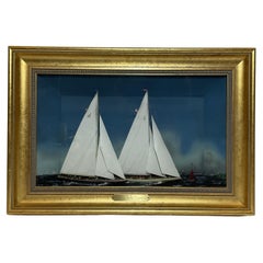 Americas Cup Yacht Wall Mount Diorama