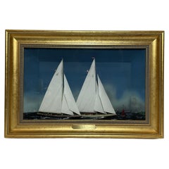 Americas Cup Yacht-Wandleuchte Diorama