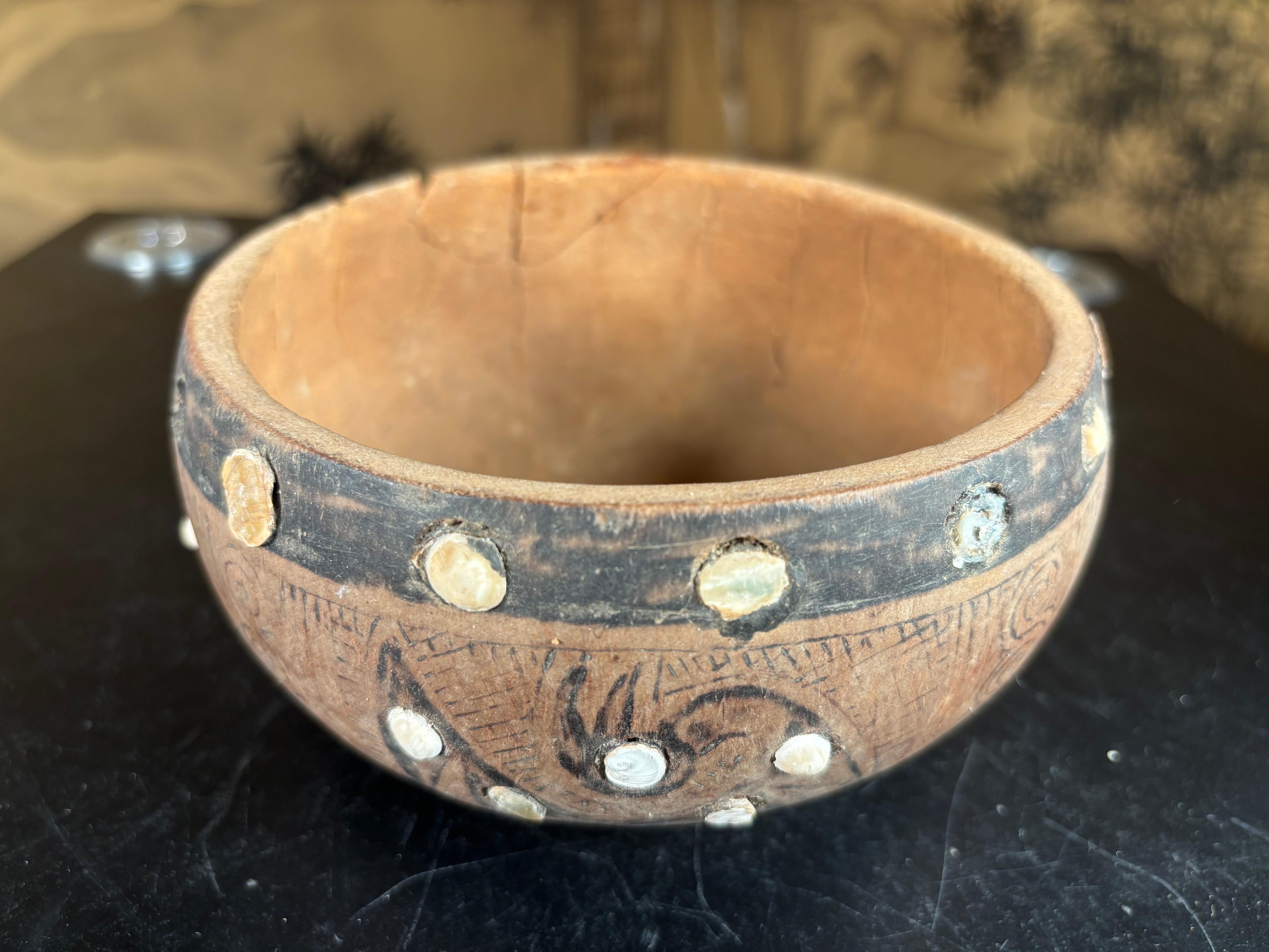 Précolombien Le plus ancien récipient à pyrogravure connu des Amériques, 400 ans après J.-C. en vente