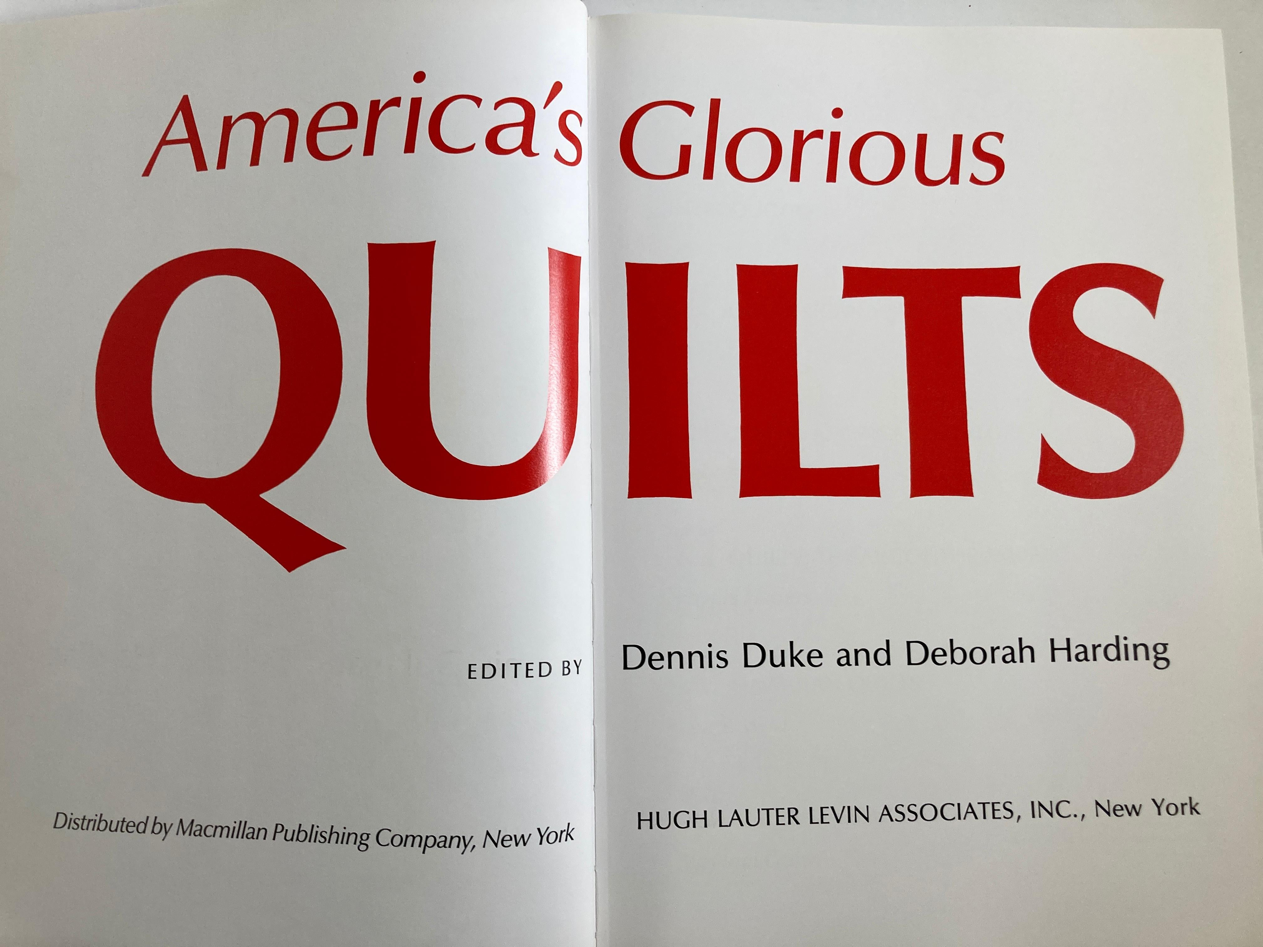 American America's Glorious Quilts by Dennis Duke, Hardcover Book For Sale