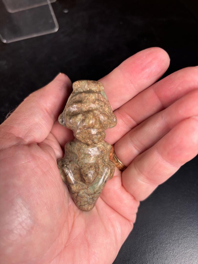 Précolombien Le peuple taïno d'Amérique Jade  Pendentif Dieu