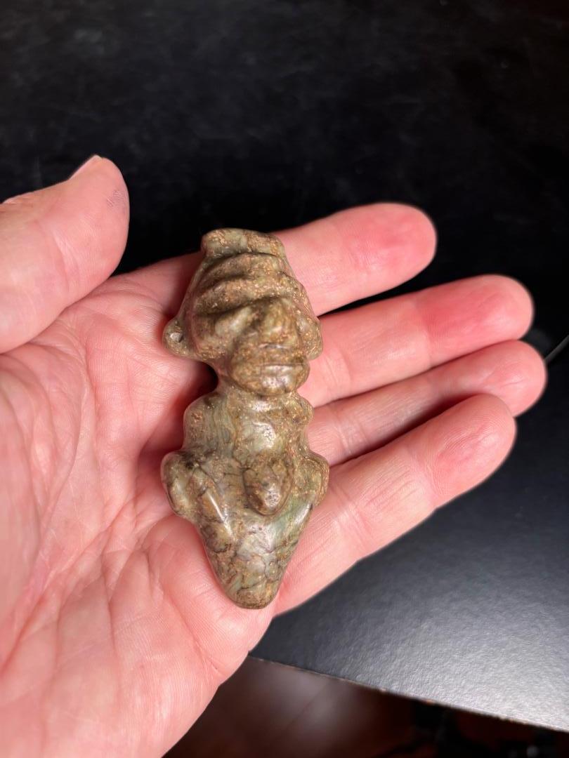 Américain Le peuple taïno d'Amérique Jade  Pendentif Dieu