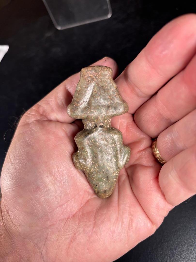 20ième siècle Le peuple taïno d'Amérique Jade  Pendentif Dieu