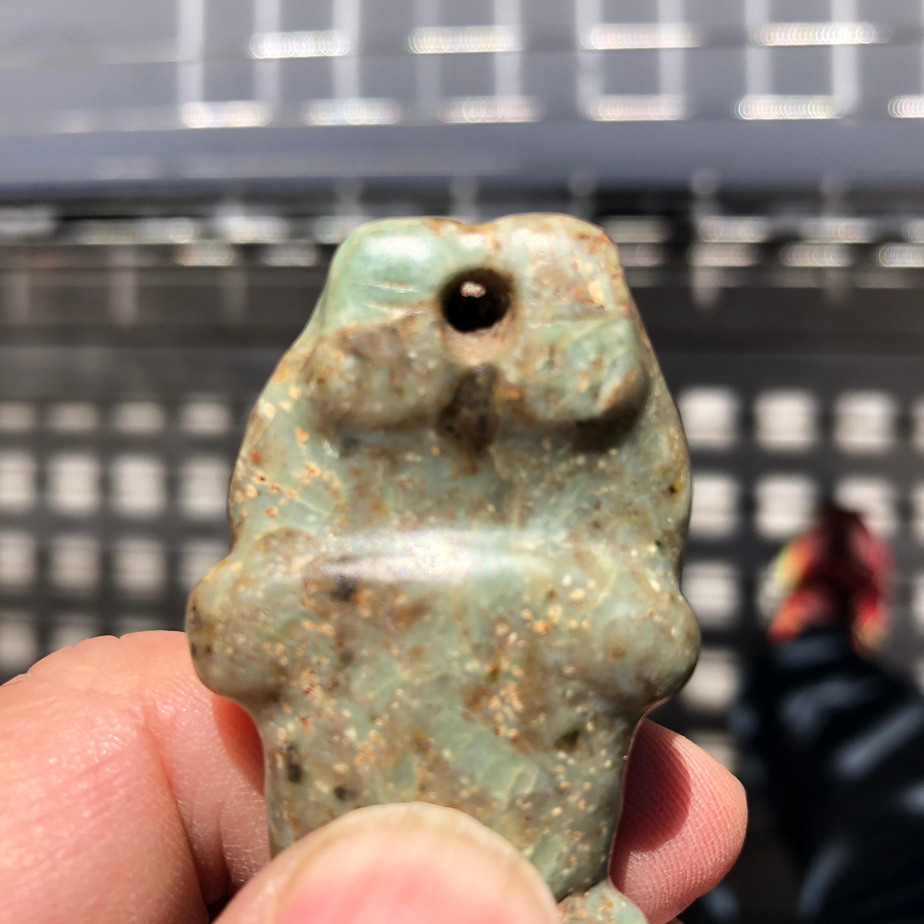 America’s Treasure Jade Find Hallucinogenic Pendant God, 500 Years Old #1 3