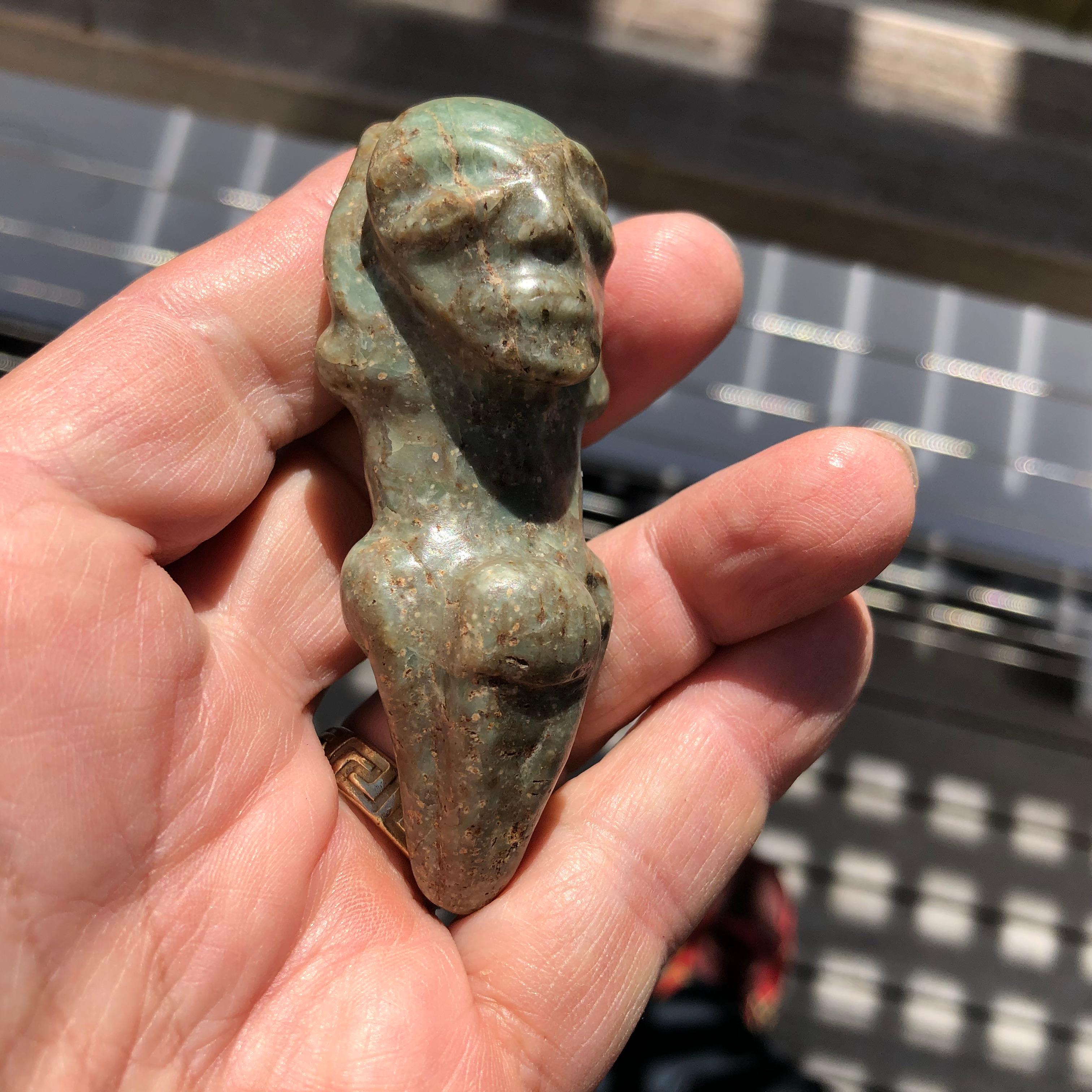 America’s Treasure Jade Find Hallucinogenic Pendant God, 500 Years Old #1 In Good Condition In South Burlington, VT