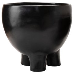 Antique Ames Barro Black Ceramic Pot 2 Small by Sebastian Herkner in STOCK