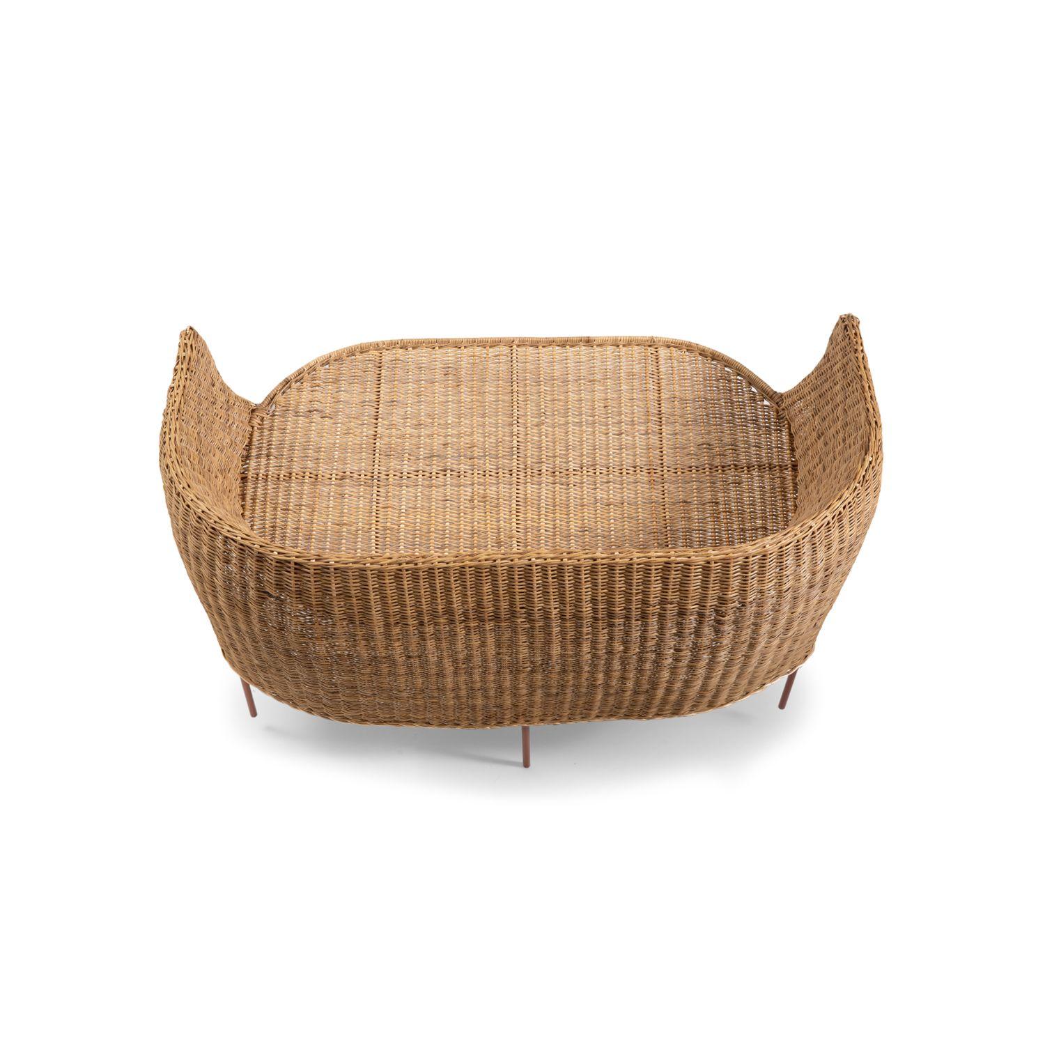 Ames Caribe Natural 2 Seater Indoor Bench by Sebastian Herkner For Sale 2