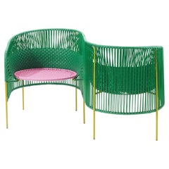 Ames Caribe Vis a Vis Indoor or Outdoor Bench by Sebastian Herkner