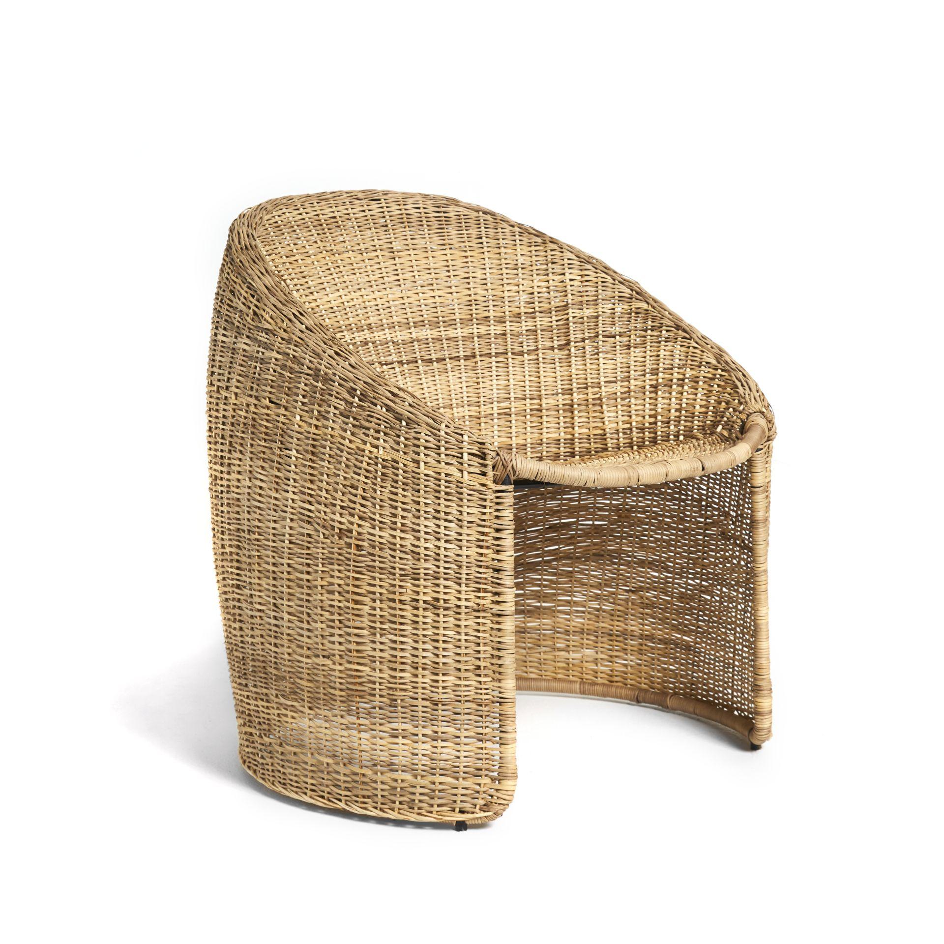 Colombian Ames Cartagenas Natural Indoor or Outdoor Lounge Chair by Sebastian Herkner  For Sale
