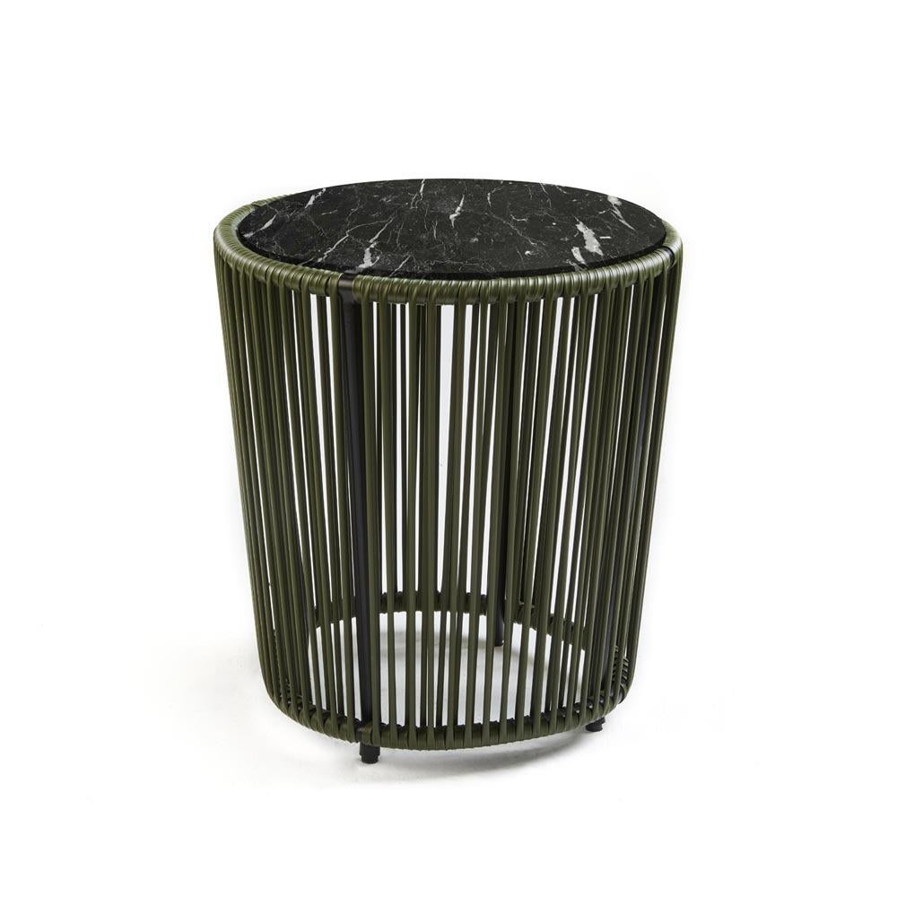 olive green, black, nero marquinia unito
The Cartagenas side table makes a perfect companion to any lounge area. Designed by Sebastian Herkner, the piece features rounded corners and a frame that gently tapers towards the base. Their curved