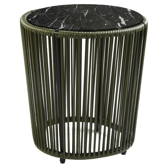 Ames Cartagenas Olive Green & Marble Side Table by Sebastian Herkner in STOCK For Sale