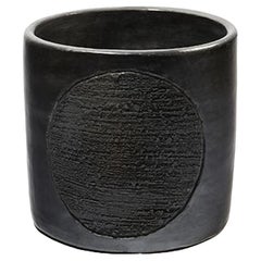Ames Loza Black Ceramic Pot C by Sebastian Herkner  in STOCK
