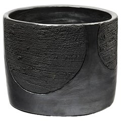 Ames Loza Black Ceramic Pot D by Sebastian Herkner  in STOCK