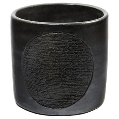 Ames Loza Black Ceramic Pot E by Sebastian Herkner  in STOCK