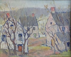 James Moore Preston (b. 1873) East Hampton, New York Winter Snow Scene Painting