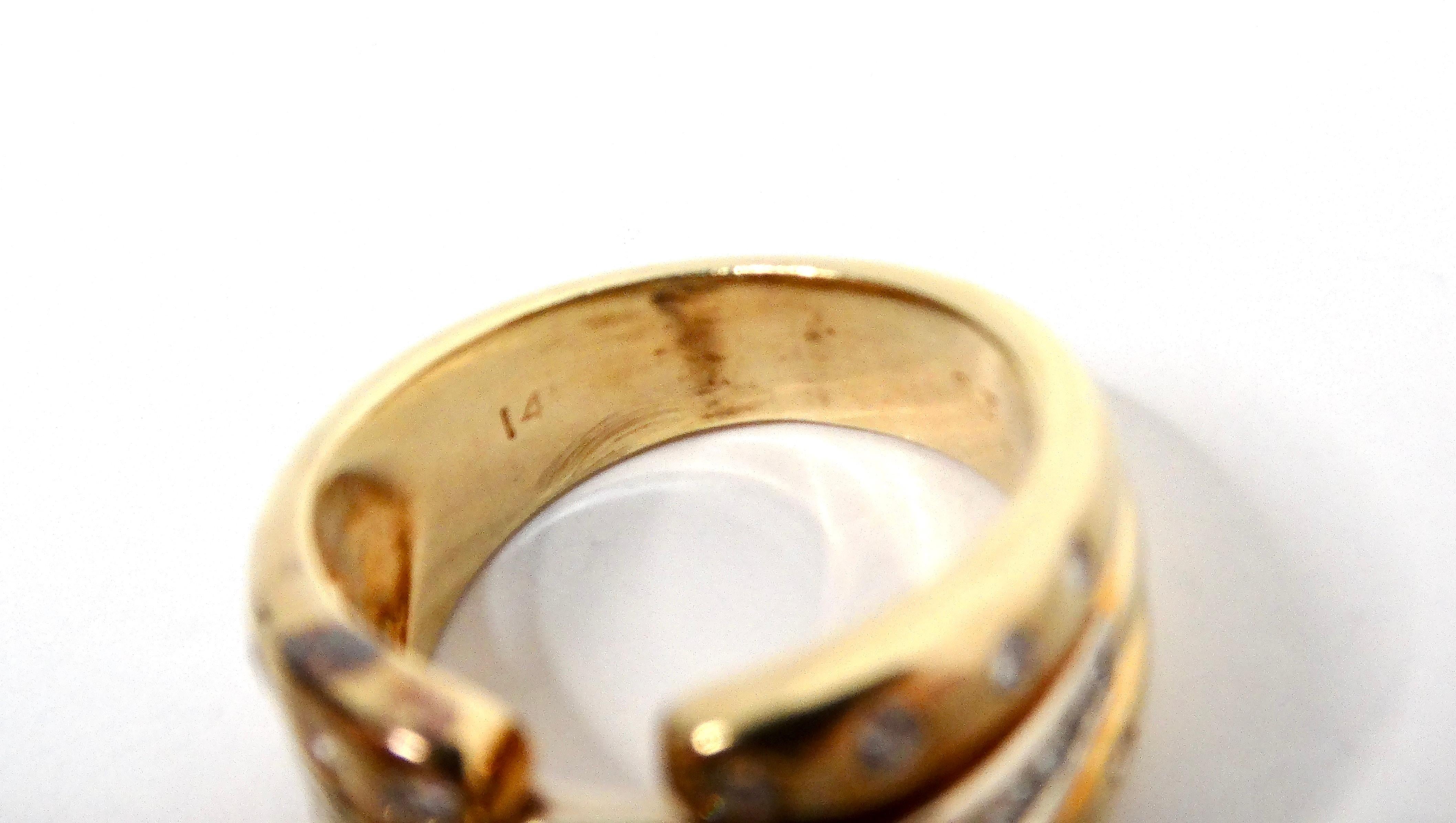 Emerald Cut Amethyst 14k Gold Cocktail Ring With Diamond Accents 2