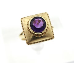 Amethyst 14k Yellow Gold Ring