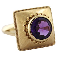 Amethyst 14k Yellow Gold Ring