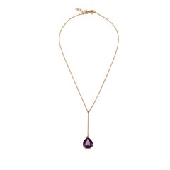 Amethyst 18 Karat  Hand Made Gold Necklace