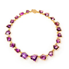 Amethyst 18ct Yellow Gold Necklace
