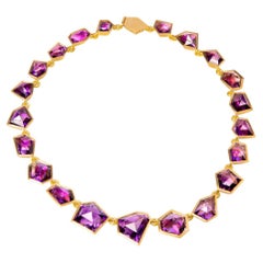 Amethyst 18ct Yellow Gold Necklace