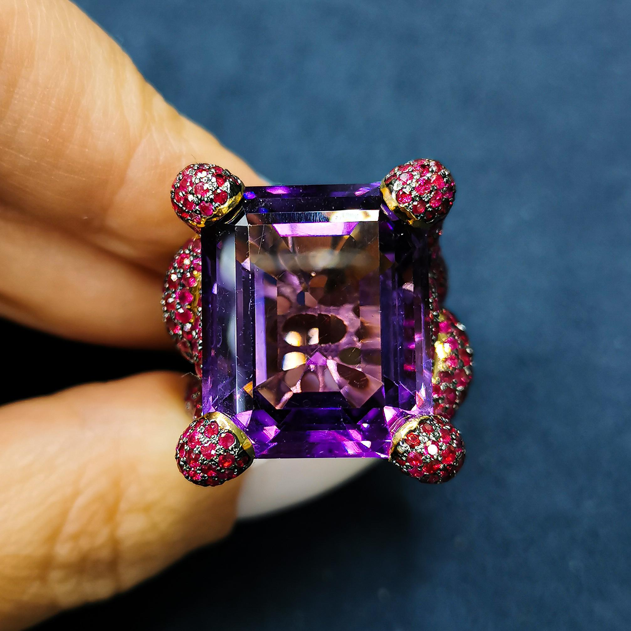 amethyst and ruby combination