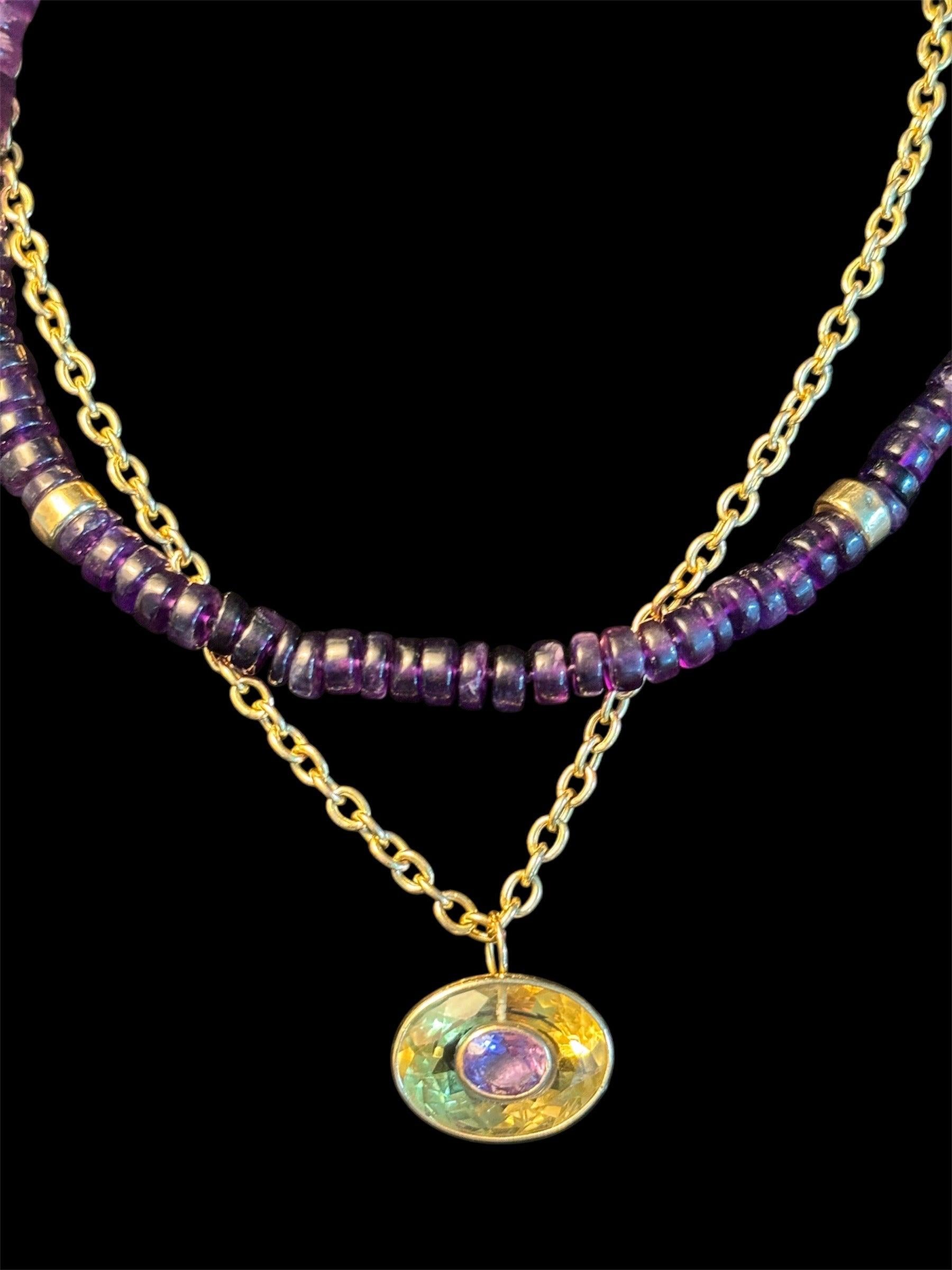 Collana in ametista e oro 14 carati

Questa collana è composta da 16