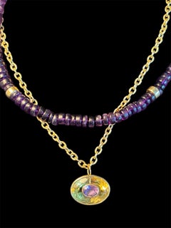 Collana in ametista e oro 14k