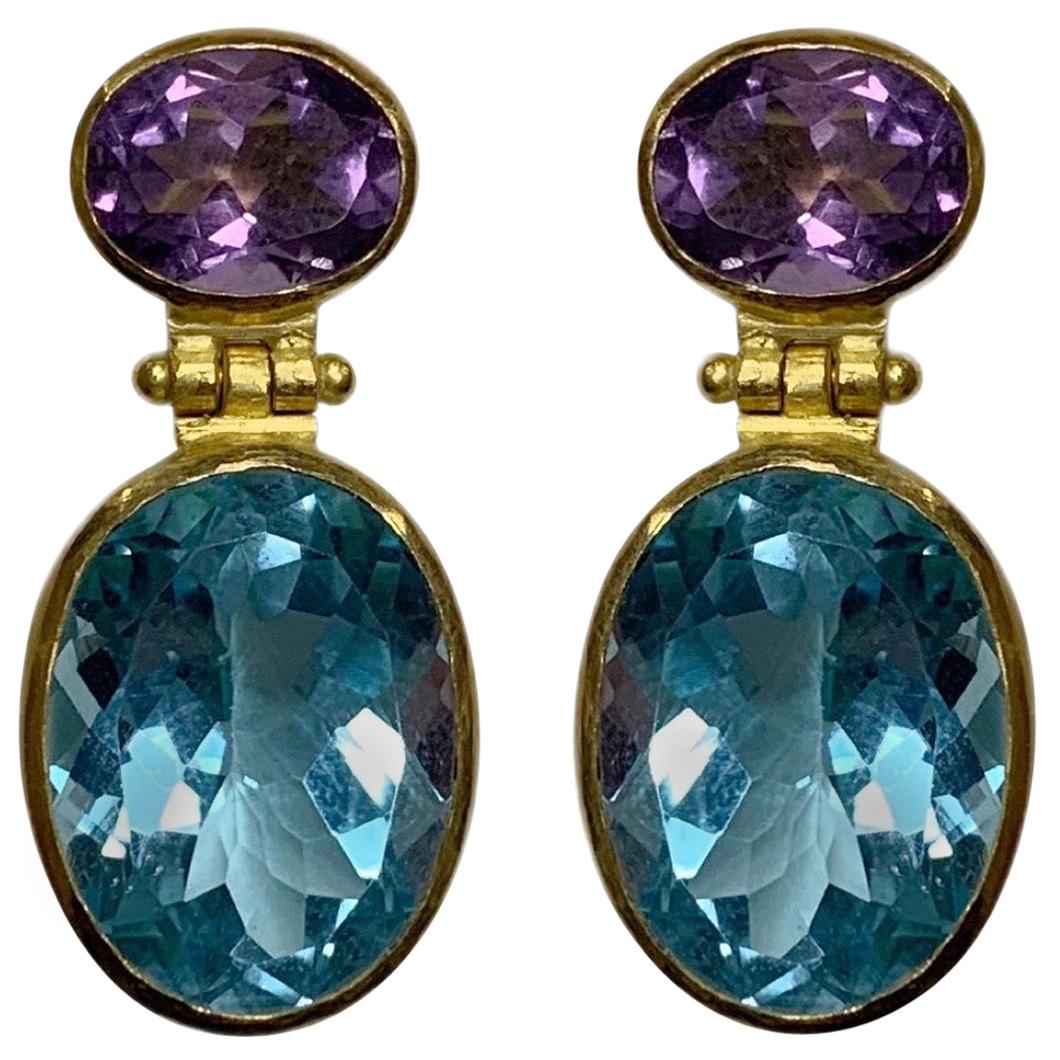 Amethyst Beaded Earrings