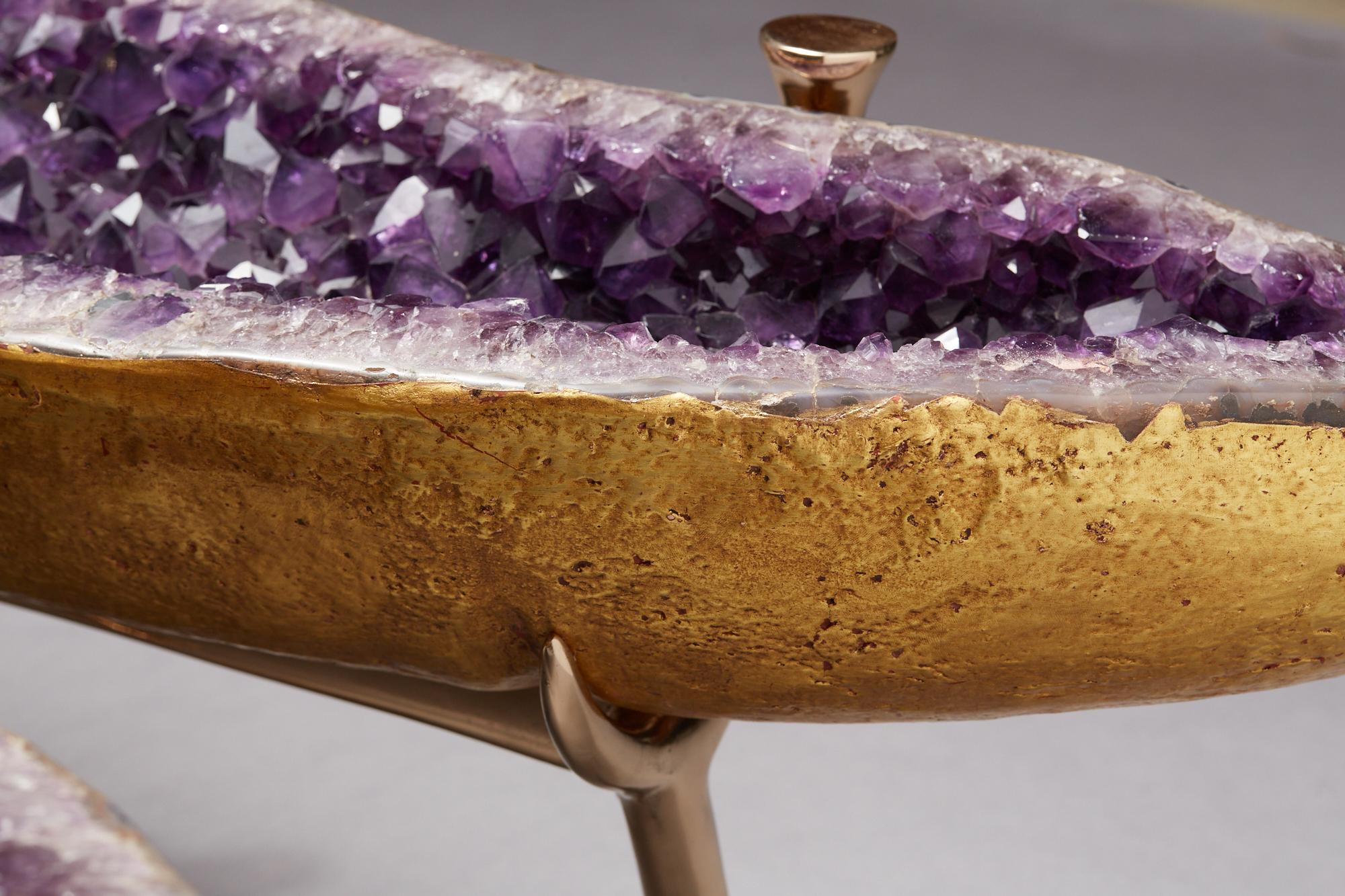 Amethyst and Bronze Butterfly Coffee Table 4
