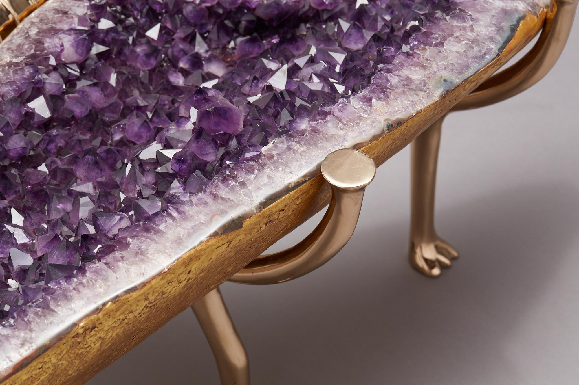 Amethyst and Bronze Butterfly Coffee Table 5