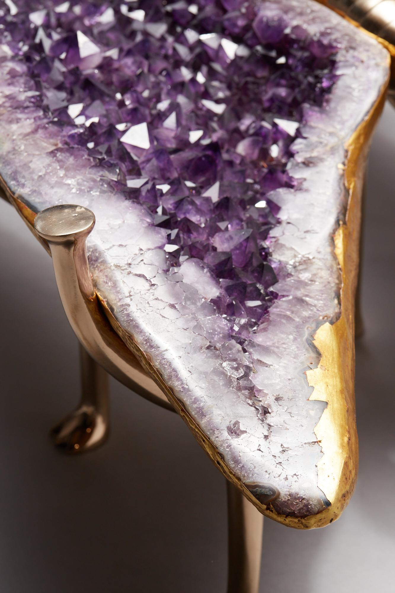 Amethyst and Bronze Butterfly Coffee Table 7
