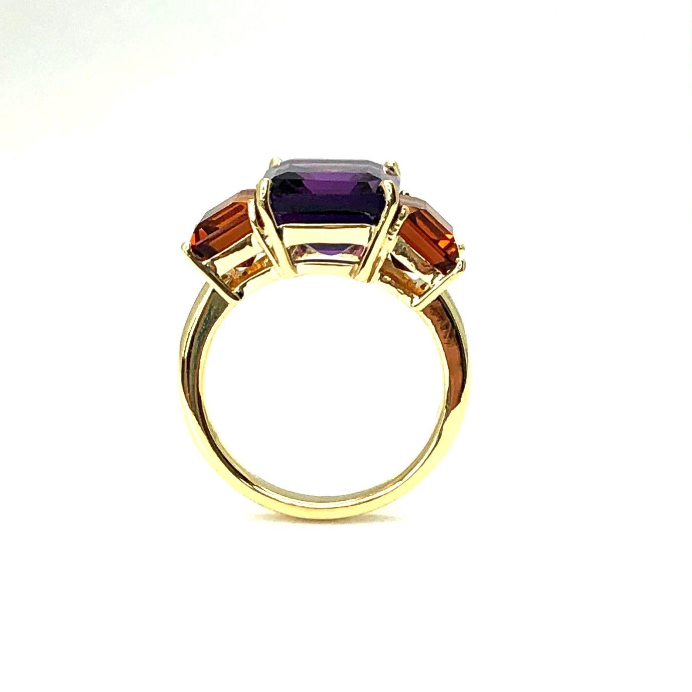 amethyst and citrine ring