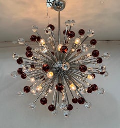 Amethyst and Clear Burst Sputnik Chandelier by Fabio Ltd