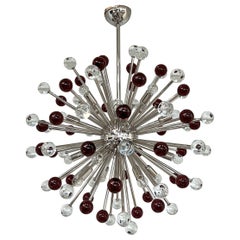 Lampadario Sputnik Ametista e Clear Burst di Fabio LTD