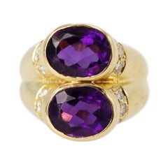 Amethyst and Diamond Cocktail Ring Amethyst and Diamond Cocktail Ring