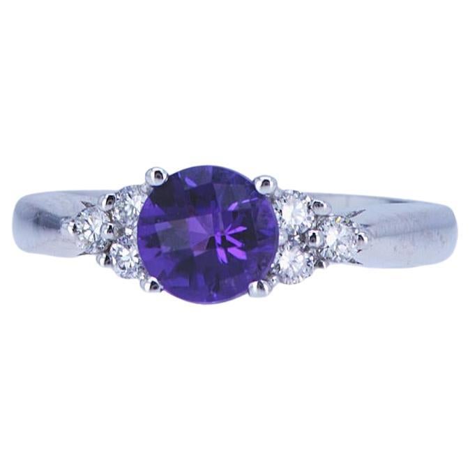 Amethyst and Diamond Cocktail Ring