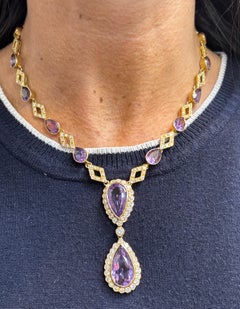 Amethyst and Diamond Necklace