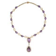 Amethyst and Diamond Necklace