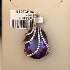 Amethyst and Diamond Pendant
