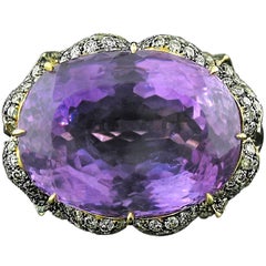 Amethyst and Diamond Ring by Tony Duquette