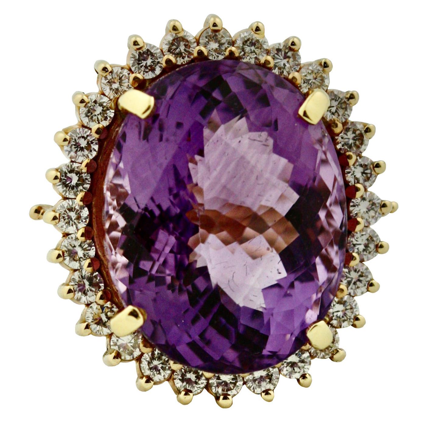 67 Amethyst Diamond Ring main image 1