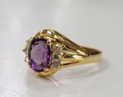 Amethyst and Diamond Ring