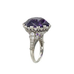 Amethyst and Diamond Ring