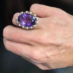 Amethyst and Diamond Ring