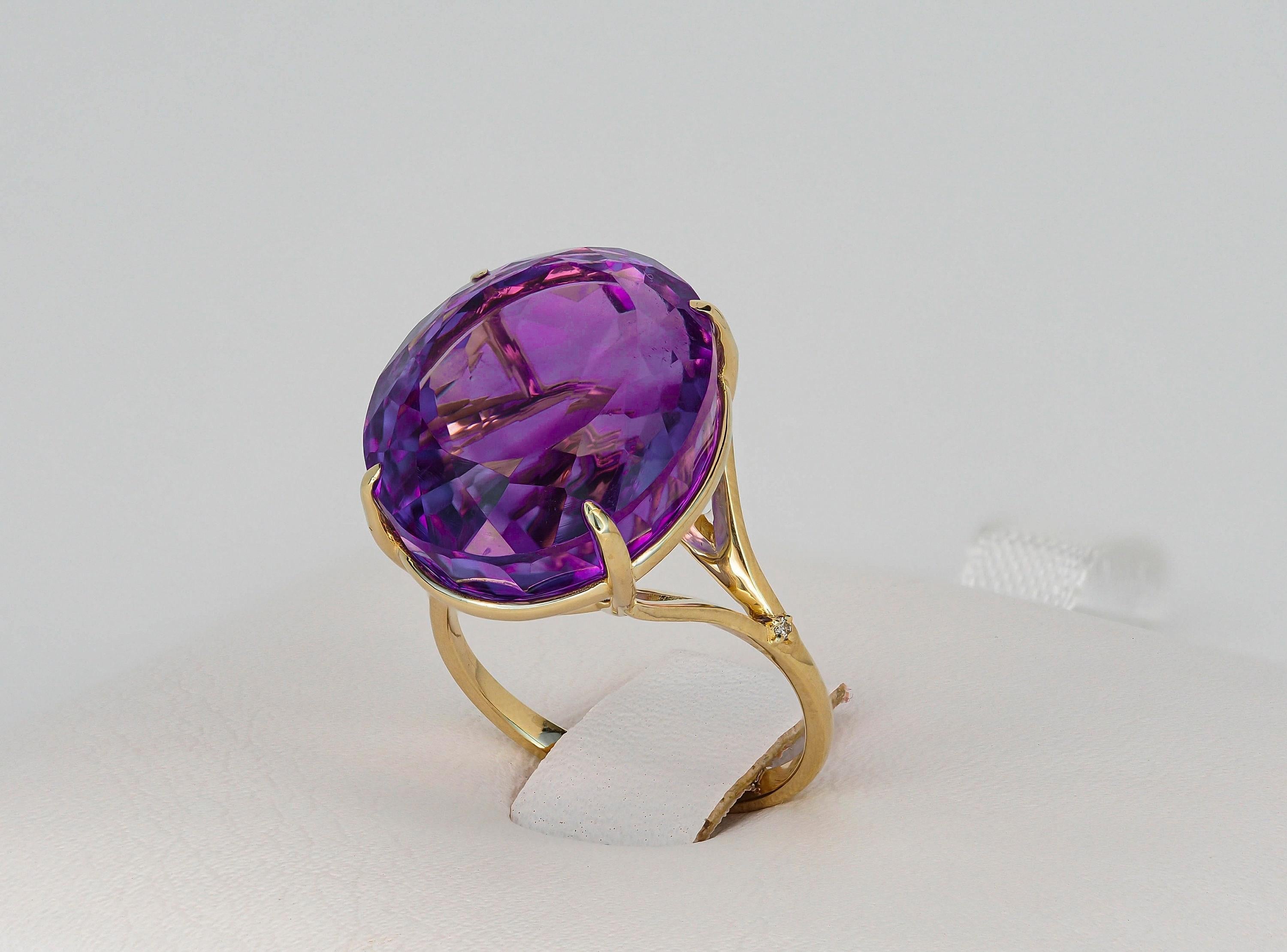 in vendita:  Anello con ametista e diamanti 10